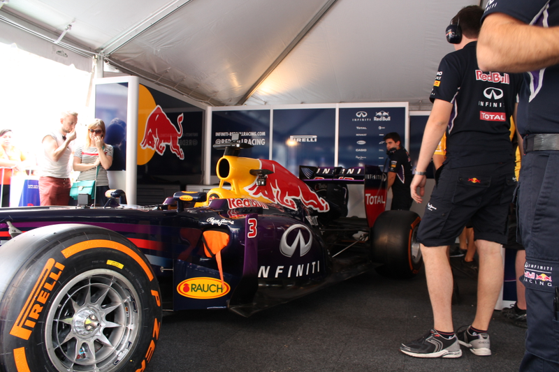 Illustration for article titled I Rode With Sebastian Vettel During Red Bull's F1 Donut Extravaganza